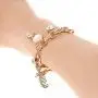 Giwotu Womens Fashion Rare Charm Opal Scissors Combs Bracelets for Women Bangle Cuff Rose Gold Silver Bracelets Bangles Jewelry