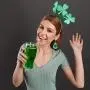 20 Pairs St Patricks Day Faux Leather Earrings Clover Teardrop Dangle Earrings