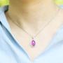 MOJO JEWELRY Handmade Made Mood Stone Mood Pendant Sterling Silver Plated Mood Necklace with Stainless Steel Chain 16''+2'', MJ20NK-05