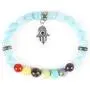Lava Stone Beads Bracelets, Adjustable Evil Eye Jewelry (4 Pack)