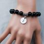 Semicolon Bracelet Mental Health Awareness Gift Suicide Prevention Awareness Depression Awareness Obsidian Bead Bracelet Semicolon Jewelry