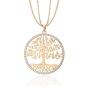 Ouran Long Chain Necklace for Women,Celtic Tree of Life Pendant Necklace Gold and Silver Necklace CZ Crystal