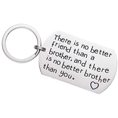 LParkin Big Brother Gifts Christmas Keychain There is No Better Friend Than a Brother and There is No Better Brother Than You Gift for Friend Family Jewelry