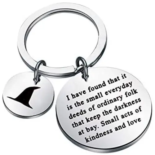 CENWA Lord of Rings Inspired Jewelry I Have Found That It is The Small Everyday Deeds Keychain Movie Inspired Jewelry Gift for Fans CENWA Lord of Rings Inspired Jewelry I Have Found That It is The Small Everyday Deeds Keychain Movie Inspired Jewelry Gift for Fans