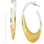 Silpada Good Vibes Crescent Hoop Earrings in Sterling Silver & Brass