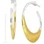 Silpada Good Vibes Crescent Hoop Earrings in Sterling Silver & Brass Silpada Good Vibes Crescent Hoop Earrings in Sterling Silver & Brass