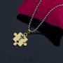 Ckysee Couples Necklace - Love Necklace For Couples, Women Men, Girlfiend And Boyfriend Matching Necklaces Stainless Steel King & Queen Relationship Necklaces K & Q Puzzle Pendant 1 Pairs