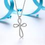 Besilver Irish Celtic Knot Cross Necklace 925 Sterling Silver Infinity Celtick Jesus Cross Pendant Necklace Women Men Heart Rose Cross Necklace Religious Jewelry for Wife Girlfriend