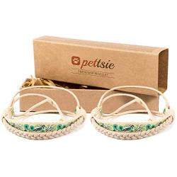 Pettsie Matching Friendship Bracelets, 2 Pack Set, Easy Adjustable, 100% Cotton