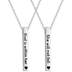 Zuo Bao Christian Gift Religious Jewelry Psalm 46:5 God is Within Her She Will Not Fall Bracelet Bible Verse Bracelet Gift for Godmother