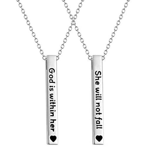 Zuo Bao Christian Gift Religious Jewelry Psalm 46:5 God is Within Her She Will Not Fall Bracelet Bible Verse Bracelet Gift for Godmother