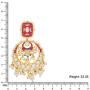 Aheli Fancy Bollywood Party Festive Wear Simulated Stone Studded Enamel Chandbali Drop Dangle Earrings Indian Wedding Fashion Jewelry for Women Girls
