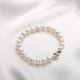Pearl Bracelets Genuine Freshwater Cultured 7-8mm/8-9mm Pearl Bracelet with Flower Clasp Jewelry Gift for Women Wife Girls Mother