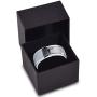 Longhorn Texas Bull Horn Ring - Tungsten Band 8mm - Men - Women - 18k Rose Gold Step Bevel Edge - Yellow - Grey - Blue - Black - Brushed - Polished - Wedding - Gift Dome Flat Cut