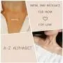 Finrezio Rose Gold Plated Stainless Steel Initial Heart Bar Necklace Alphabet Pendant Necklace for Women Mother, 16''+2''