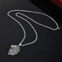 QIANJI Antique Celtic Lion Head Pendant Necklace Stainless Steel Jewelry Bag Package