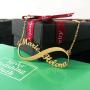Joelle Jewelry Design Personalized Rose Gold Eternal Infinity Name Necklace Customized Made Name Pendant Necklace
