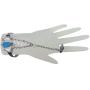 Mia Jewel Shop Teardrop Stone Silver Cuff Harem Bracelet with Ring