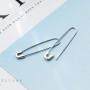 Sterling Silver Safety Pin Earrings Punk Geometric Earring for Women Men Unisex