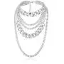 Punk Exaggerated Chunky Collar Necklace Multi Layered Thick Cuban Link Long Chain Choker Necklace for Women Party Body Jewelry(Silver) Punk Exaggerated Chunky Collar Necklace Multi Layered Thick Cuban Link Long Chain Choker Necklace for Women Party Body Jewelry(Silver)