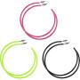 3 Pairs Women Fashion Retro Neon Earrings for 80s Party or Retro Costume Party (Loop Earings)