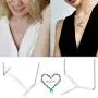 LOYALLOOK Large Sideways Initial Necklace for Women Big Letter Script Name Stainless Steel Pendant Letter Necklace