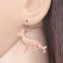 WEVENI Alloy German Shepherd Dog Jewelry Set Pet Earrings Necklace Silver Gold Plated Pendant Gifts for Women Girls Ladies