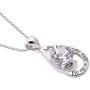 ALOV Jewelry Sterling Silver She Believed she Could so she did Cubic Zirconia Pendant Necklace