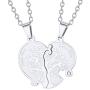 U7 Couples Necklace Stainless Steel Gold Color Custom Cat Yin Yang/Heart Puzzle BFF Friendship/Mother Daugther/His and Her Matching Set Necklaces for Men Women