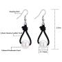 White Pearl Dangle Earrings on Genuine Leather Cord Hook Drop Bohemian Jewelry for Women