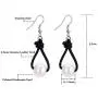 White Pearl Dangle Earrings on Genuine Leather Cord Hook Drop Bohemian Jewelry for Women White Pearl Dangle Earrings on Genuine Leather Cord Hook Drop Bohemian Jewelry for Women