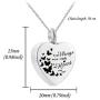 Heart Urn Necklace for Ashes Memorial Cremation Jewelry for Ashes Charm Angel Wing with 12 Birthstone -Your Wings were Ready My Heart was Not