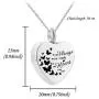Heart Urn Necklace for Ashes Memorial Cremation Jewelry for Ashes Charm Angel Wing with 12 Birthstone -Your Wings were Ready My Heart was Not
