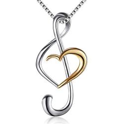 BGTY Musical Note Pendant Necklace for Women