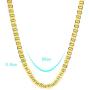 GM Jewelry 18K Gold Plated Flat Mariner/Marina 3MM Chain Necklace 24 Inches Men Women Teens Children