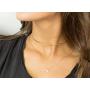 Gold Plated 925 Sterling Silver 6mm Small Disc Dainty Letter Pendant Necklace Personalized Hypoallergenic Initial Heart Engraved Jewelry Women Girls Birthday Gift