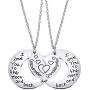 Tatuo 2 Packs Set Necklace Pendant Gift for Grandmother Granddaughter or Godmother Goddaughter I Love You to The Moon and Back Necklace Jewelry for Women (Grandmother Granddaughter)