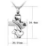 JewelryHouse Urn Cremation Ash Memorial Keepsake Cross Forever in My Heart Mom Stainless Steel Neckalce