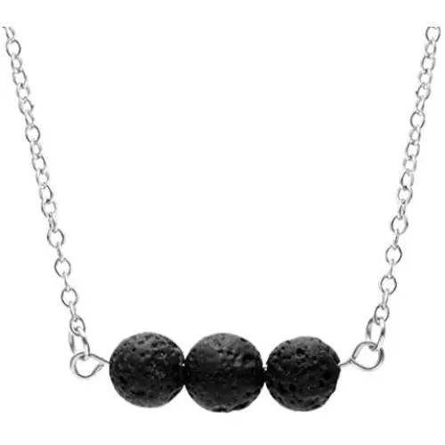SENFAI Natural Lava-Rock Essential Oil Diffuser Necklace 18'' 3 Tone SENFAI Natural Lava-Rock Essential Oil Diffuser Necklace 18'' 3 Tone