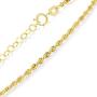 GELIN 14k Solid Gold Rope Chain Adjustable Bracelet for Women