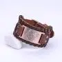 GUNGNEER Norse Vegvisir Wolf Tree of Life Yggdrasil Valknut Rope Knot Brown Leather Bracelet Viking Gift for Men Women Great Amulet GUNGNEER Norse Vegvisir Wolf Tree of Life Yggdrasil Valknut Rope Knot Brown Leather Bracelet Viking Gift for Men Women Great Amulet