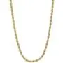 The Bling Factory 2mm-6mm 14k Yellow Gold Plated Twisted Rope Chain Necklace or Bracelet
