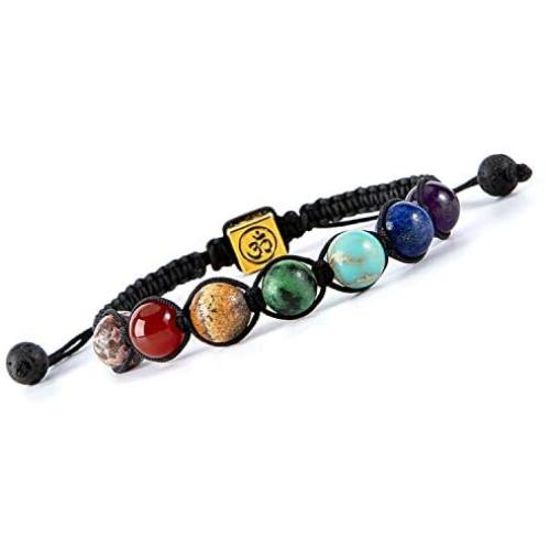 Chakra Bead Bracelets for Women - 8mm 7 Chakra Healing Bracelet with Real Stones Anxiety Meditation Yoga Gemstone Jewelry