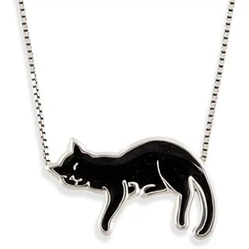 925 Sterling Silver Sleeping Cat Necklace Pet Lover Pendant for Women Handmade Polymer Clay Handcrafted Animal Jewelry, 16.5'' Chain 925 Sterling Silver Sleeping Cat Necklace Pet Lover Pendant for Women Handmade Polymer Clay Handcrafted Animal Jewelry, 16.5'' Chain