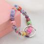 WUSUANED Wrist Keychain Bracelet Multicolor Bracelet Elastic Functional Jewelry Gift for Women
