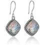 PZ Paz Creations Roman Glass Dangle Earrings For Women Girls | Sterling Silver Intricate Design | Hypoallergenic For Pierced Ears