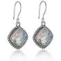 PZ Paz Creations Roman Glass Dangle Earrings For Women Girls | Sterling Silver Intricate Design | Hypoallergenic For Pierced Ears