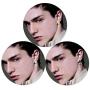 TXPFF 3 Pairs of Cross Earrings Dangle Hinged Men Earrings Stainless Steel Cross hoop Earrings for Men and Women ,Silver,Gold ,Black