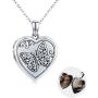 Butterfly Locket Necklace That Holds Picture ,Sterling Silver Photo Necklace Heart Locket Jewelry for Women Gift