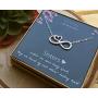 EFYTAL Sister Gifts from Sister, 925 Sterling Silver Infinity with Heart Necklace, Birthday Jewelry Gift Necklaces for Sisters, Best Friend, Jewelry Gift Idea for Her